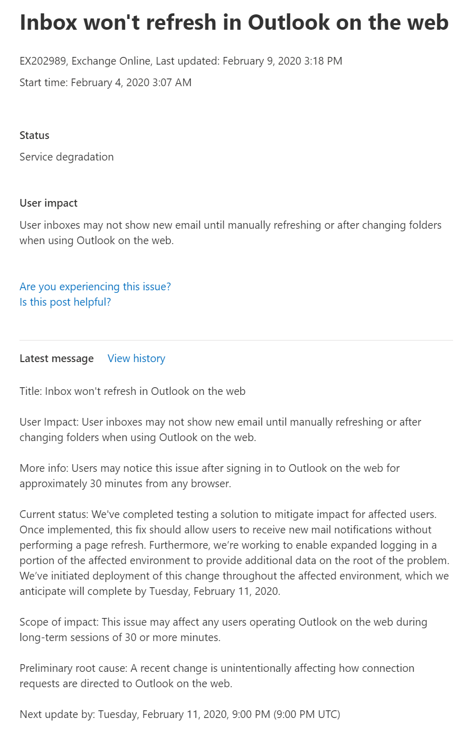 Online Outlook Problem